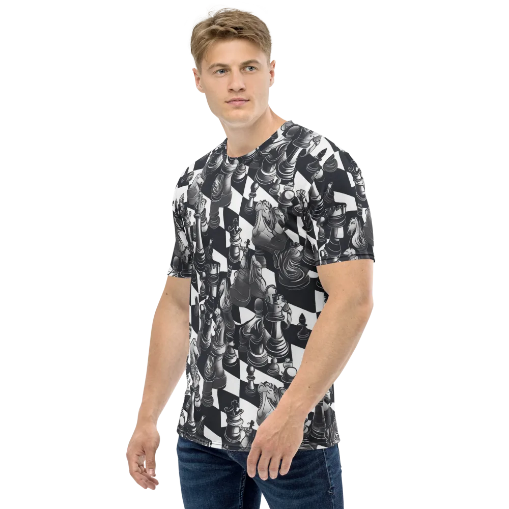 Midnight Gambit on Men's Crew Neck T-Shirt — Left