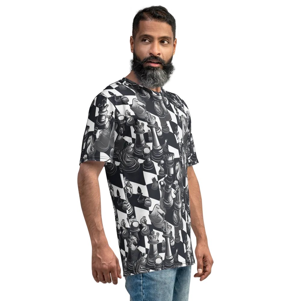 Midnight Gambit on Men's Crew Neck T-Shirt — Right