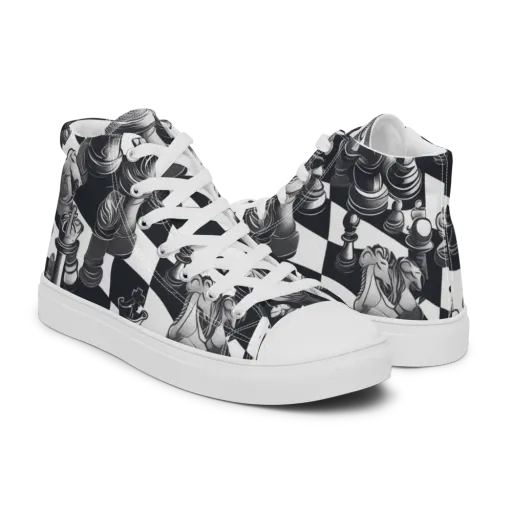 Midnight Gambit on a Men's High Top Canvas Shoes