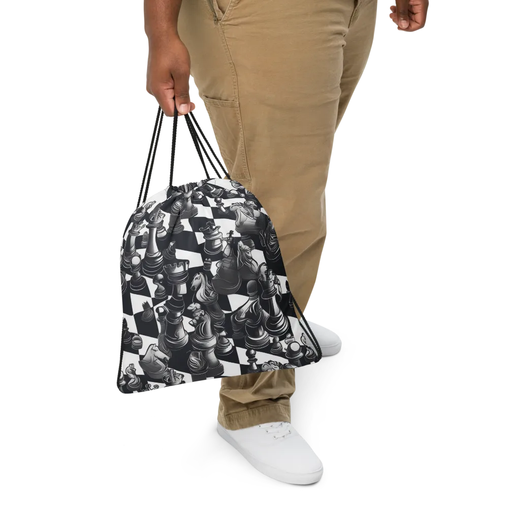 Midnight Gambit on Drawstring Bag — Front