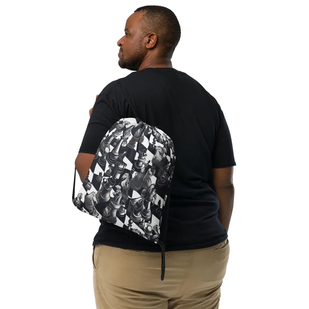 Midnight Gambit on Drawstring Bag — Front