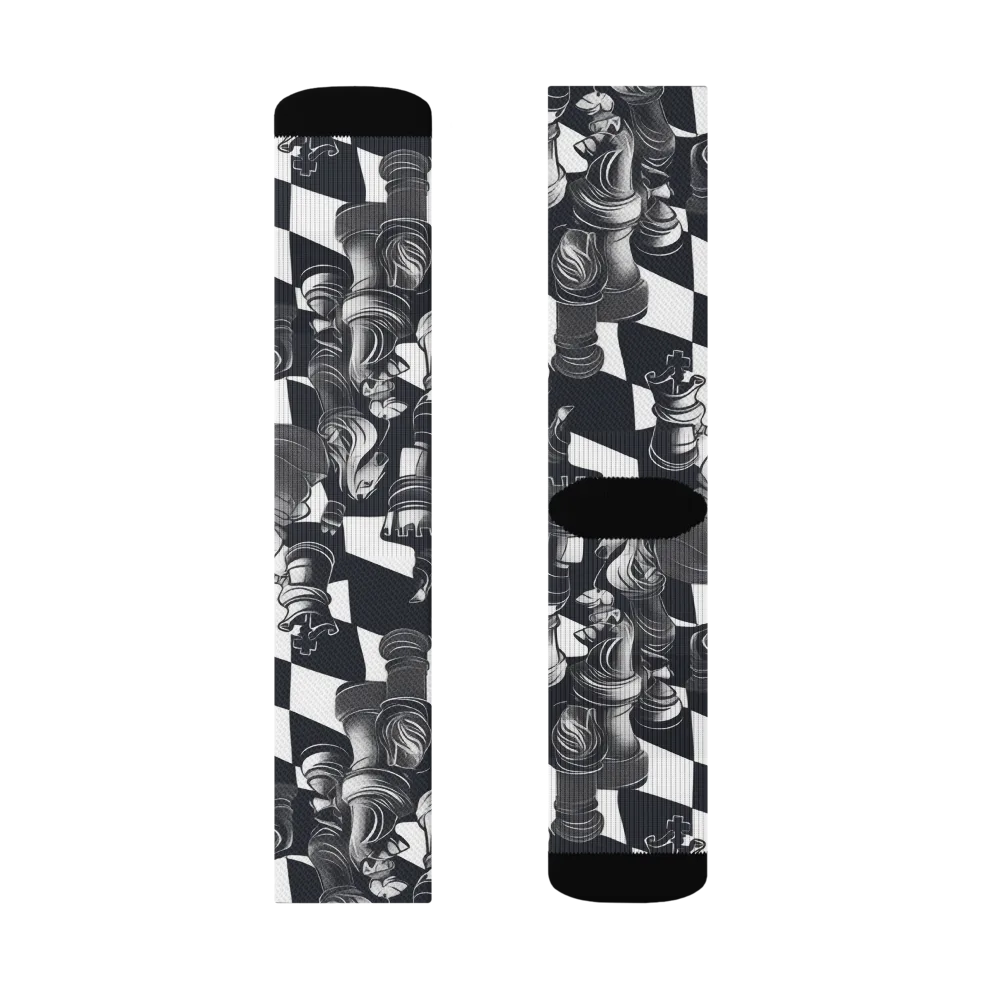 Midnight Gambit on Socks — Right Sock