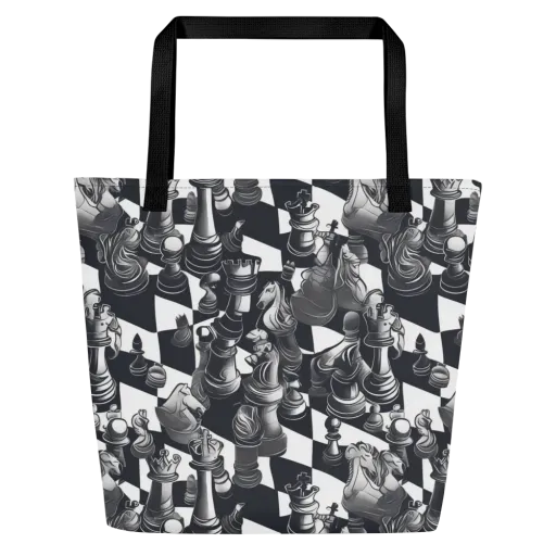 Midnight Gambit on a Large Tote Bag W/ Pocket