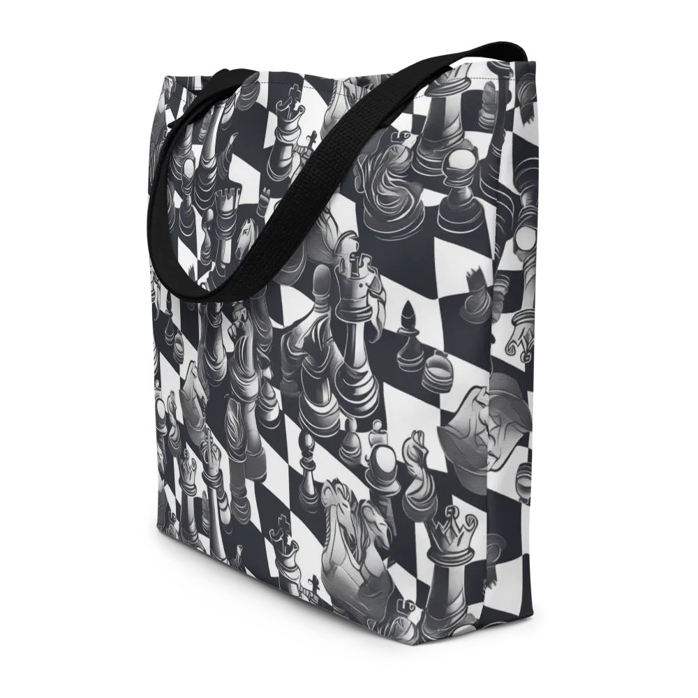 Midnight Gambit on Large Tote Bag W/ Pocket — Front
