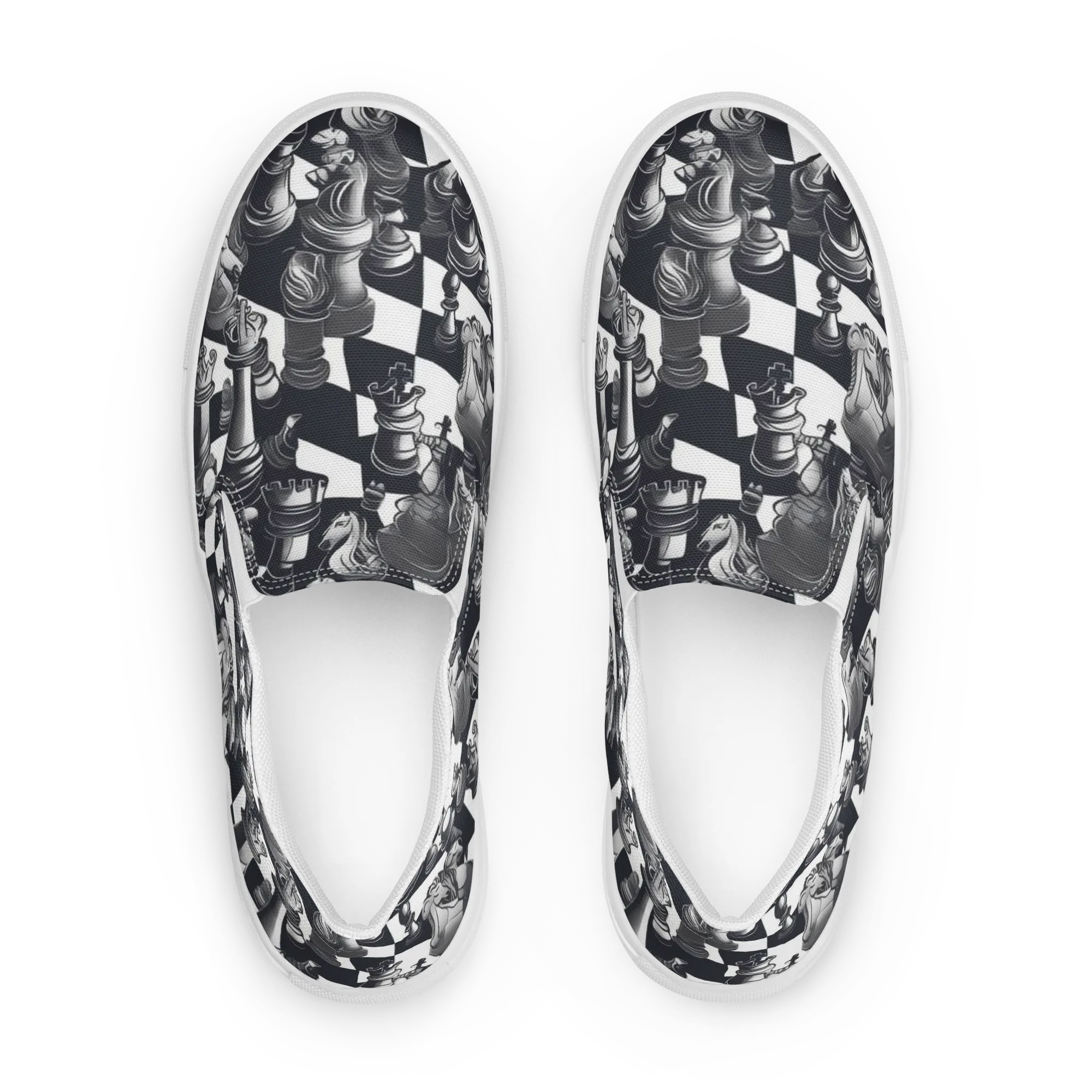 Midnight Gambit on Women's Slip-On Canvas Shoes — Front