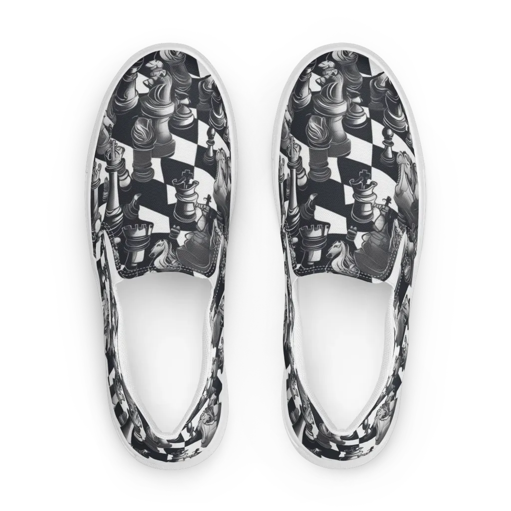 Midnight Gambit on Women's Slip-On Canvas Shoes — Front