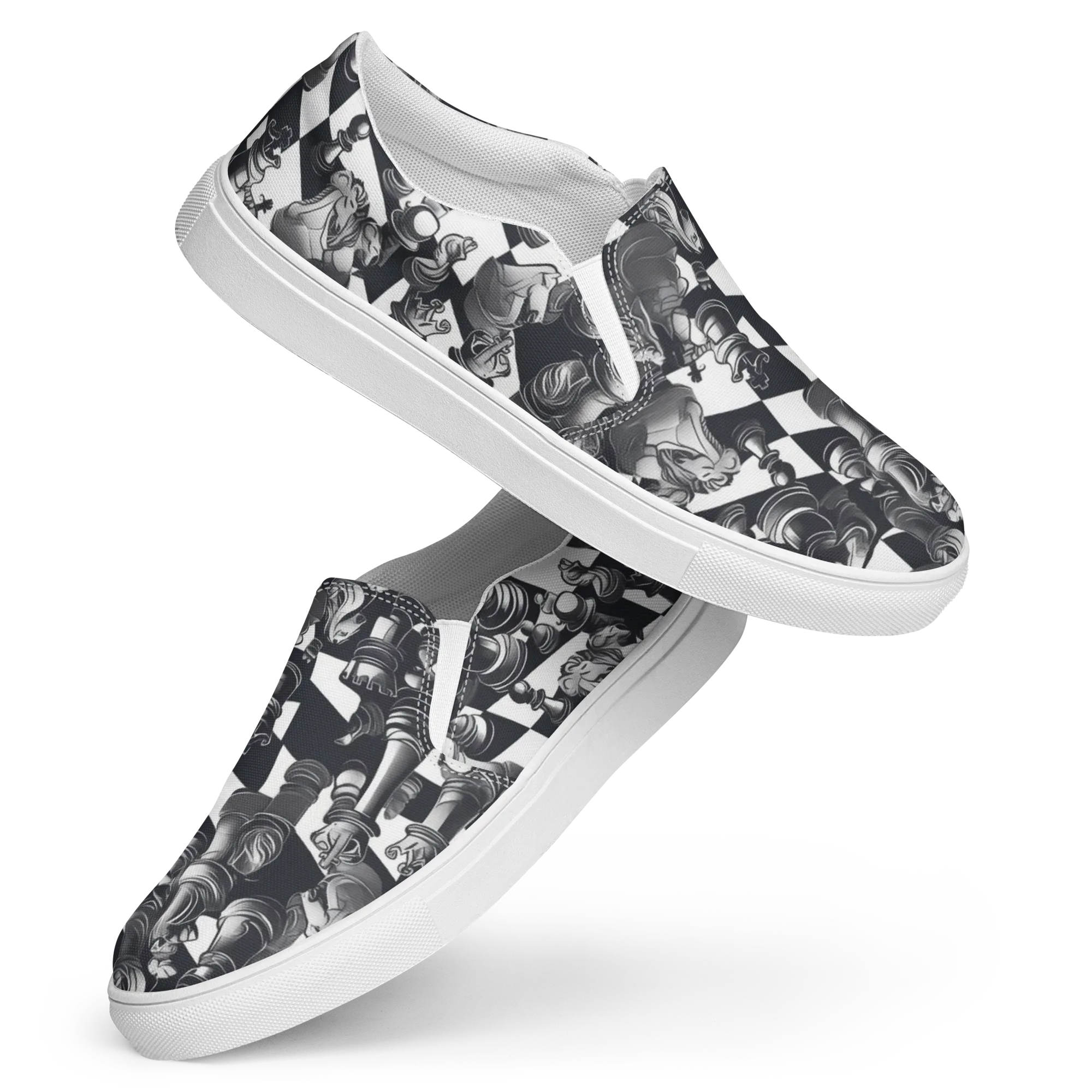 Midnight Gambit on Women's Slip-On Canvas Shoes — Front