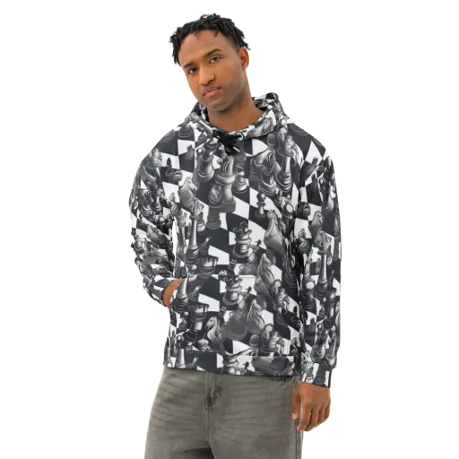 Midnight Gambit on a Cotton Hoodie