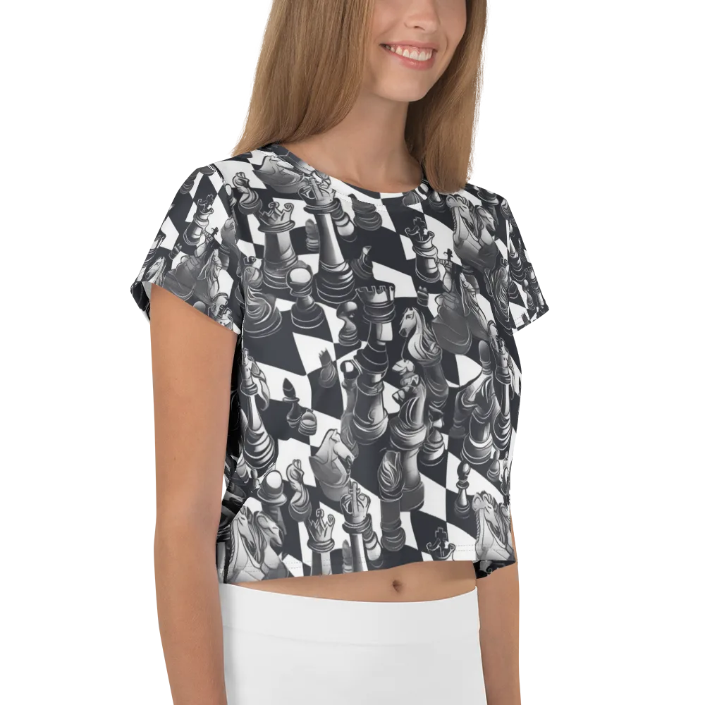 Midnight Gambit on Crop Tee — Right