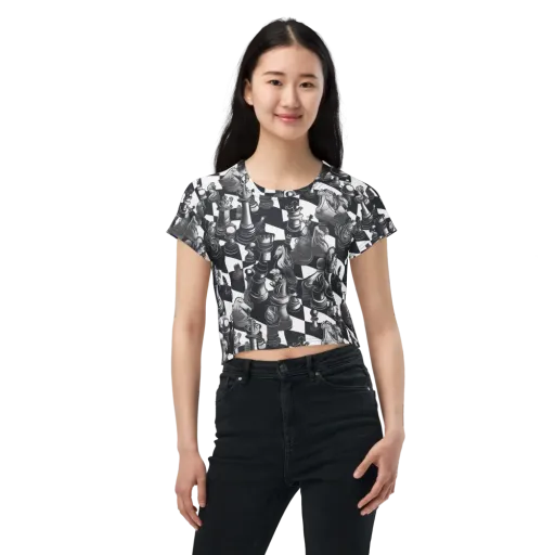 Midnight Gambit on a Crop Tee