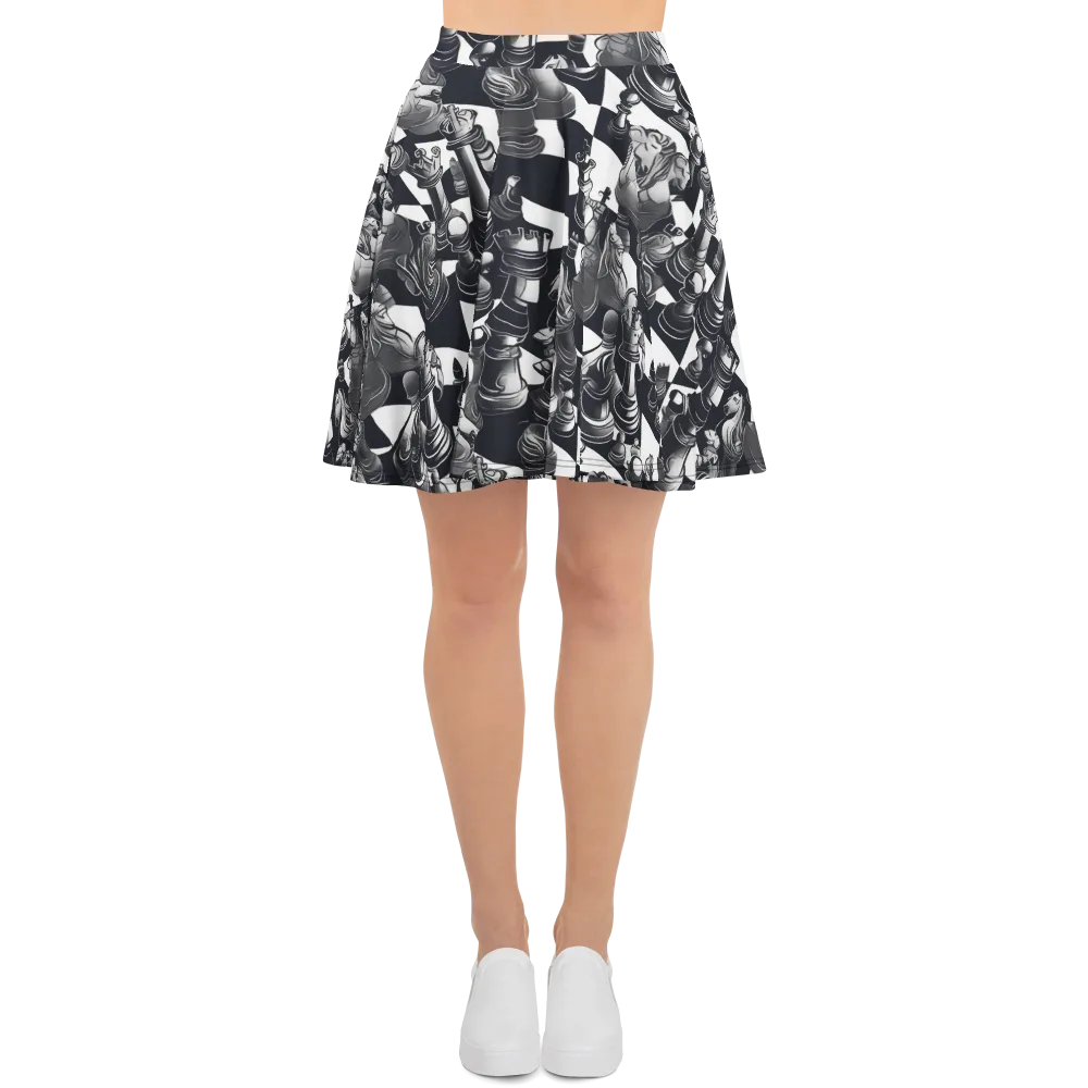 Midnight Gambit on Skater Skirt — Front