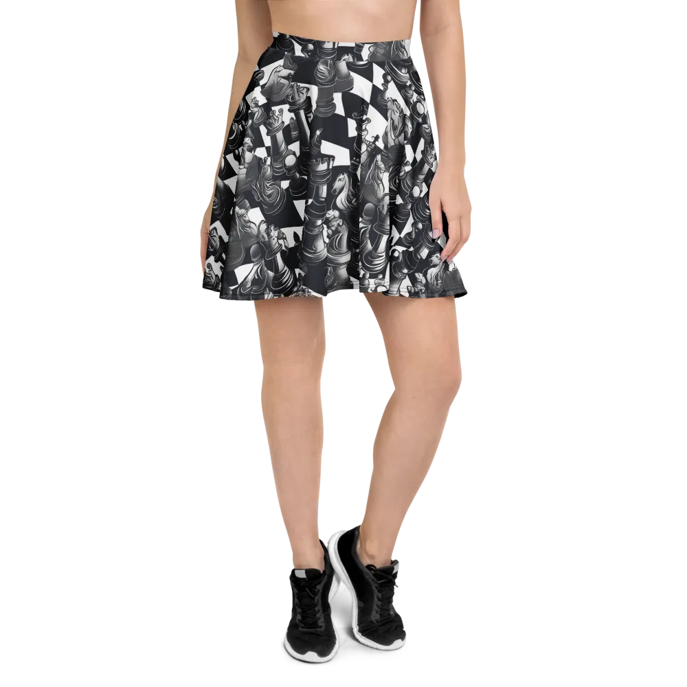 Midnight Gambit on Skater Skirt — Front