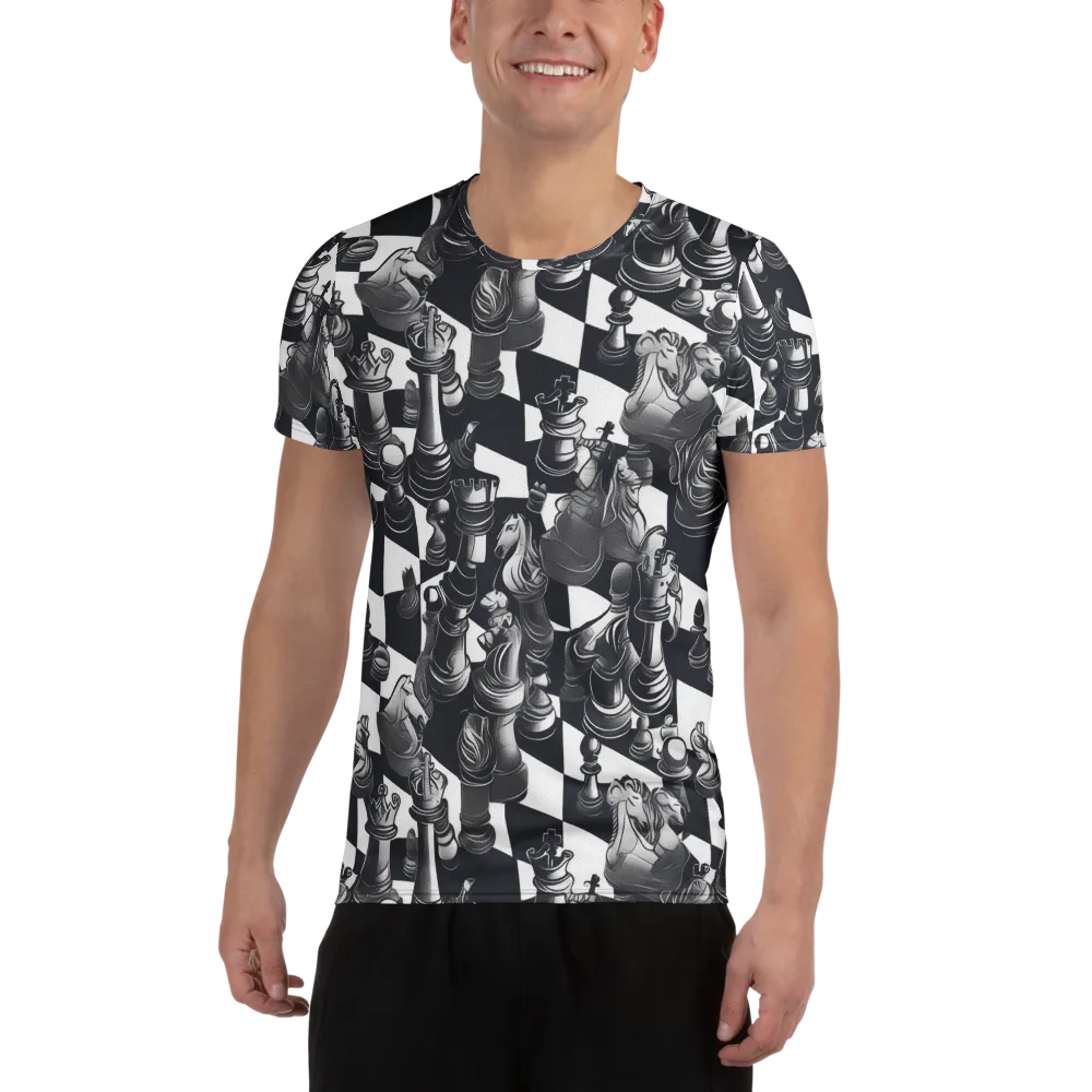 Midnight Gambit on Men's Athletic T-Shirt — Front