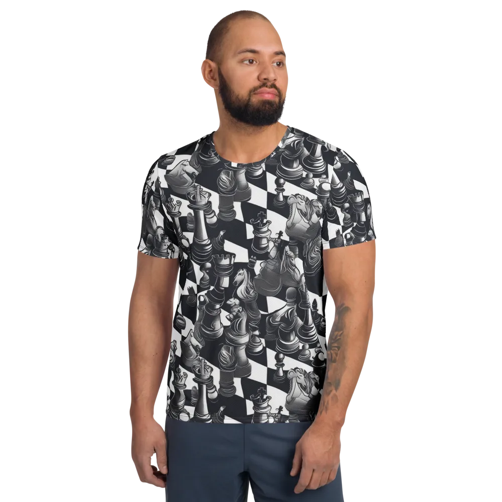 Midnight Gambit on Men's Athletic T-Shirt — Front