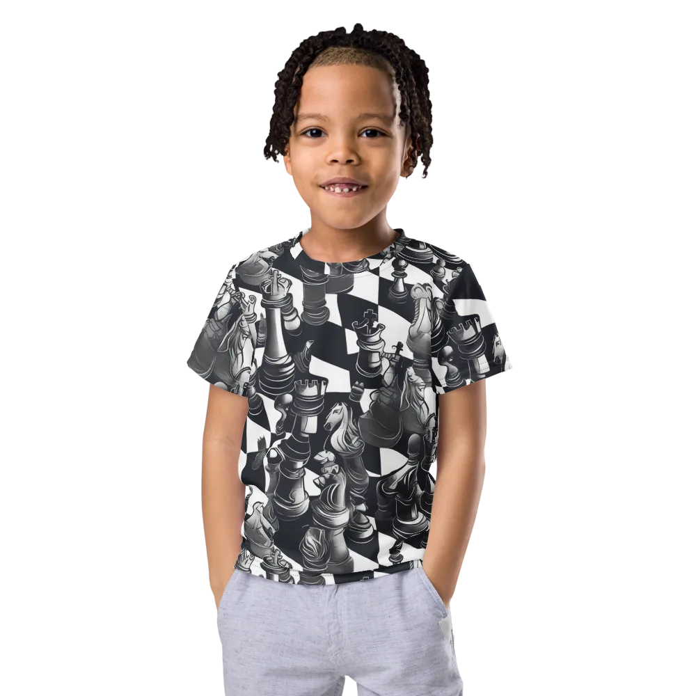 Midnight Gambit on Kids Crew Neck T-Shirt — Front