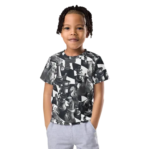 Midnight Gambit on a Kids Crew Neck T-Shirt