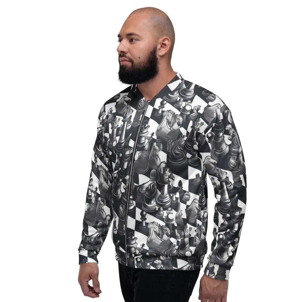 Midnight Gambit on Bomber Jacket — Left