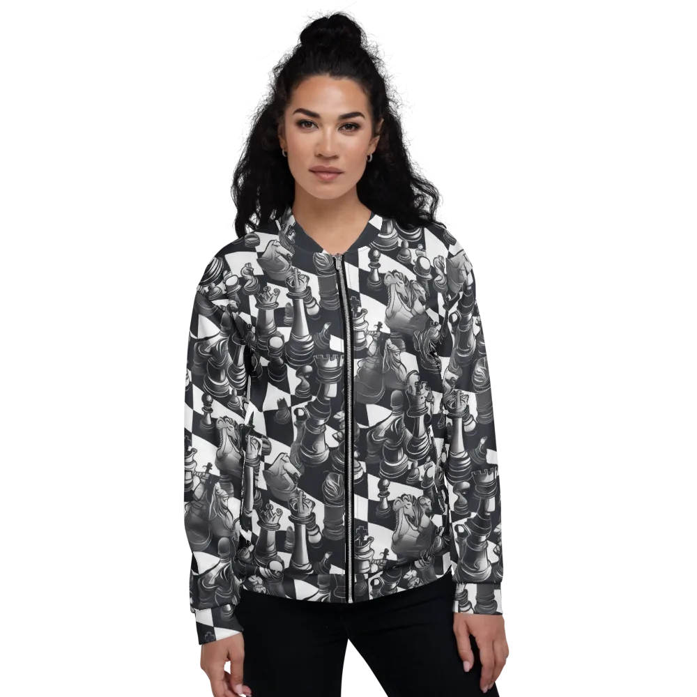 Midnight Gambit on Bomber Jacket — Front