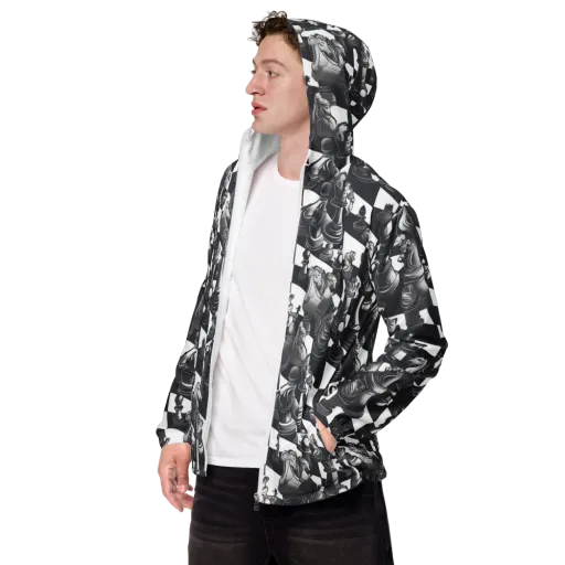 Midnight Gambit on a Men's Windbreaker