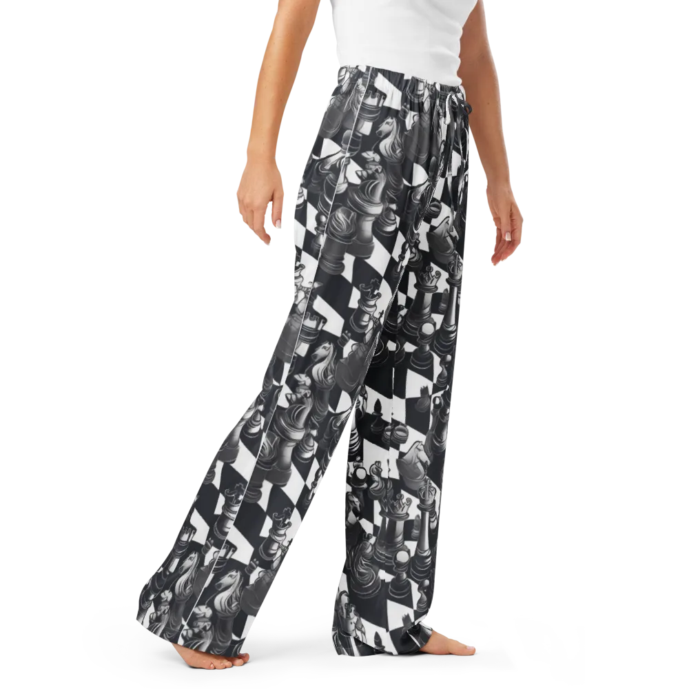 Midnight Gambit on Women's Pajama Pants — Right Front