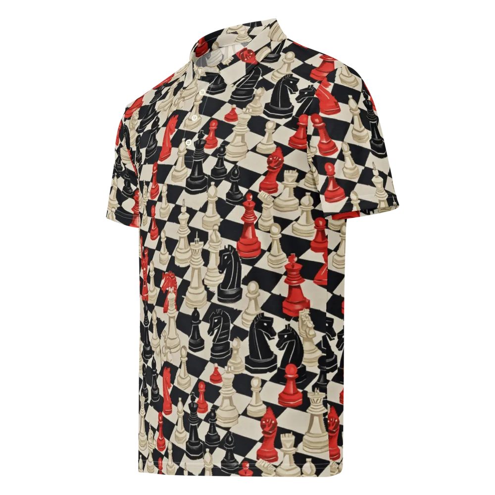 Gambit Rouge on Men's Slim Fit Polo Shirt — Left Front