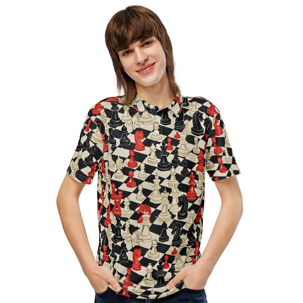 Gambit Rouge on Men's Slim Fit Polo Shirt — Front