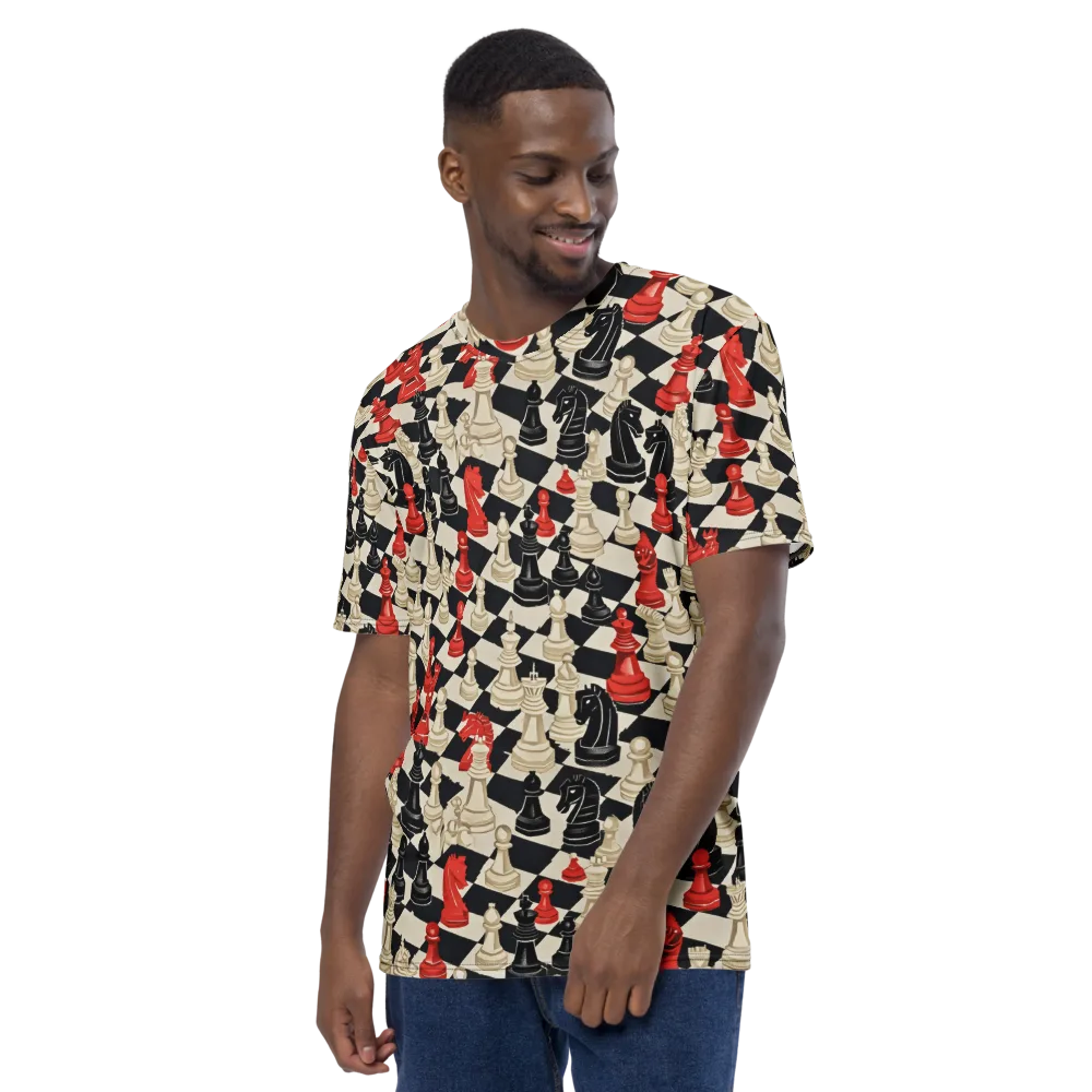 Gambit Rouge on Men's Crew Neck T-Shirt — Left