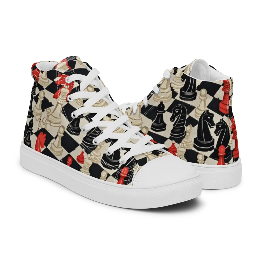 Gambit Rouge on Men's High Top Canvas Shoes — Right