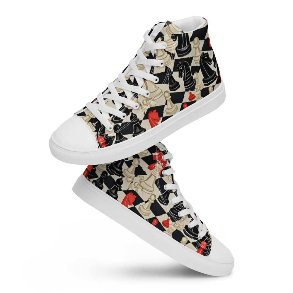 Gambit Rouge on Men's High Top Canvas Shoes — Front