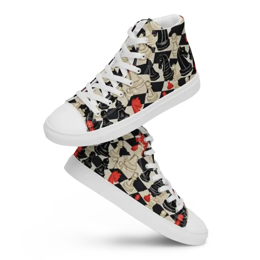 Gambit Rouge on a Men's High Top Canvas Shoes