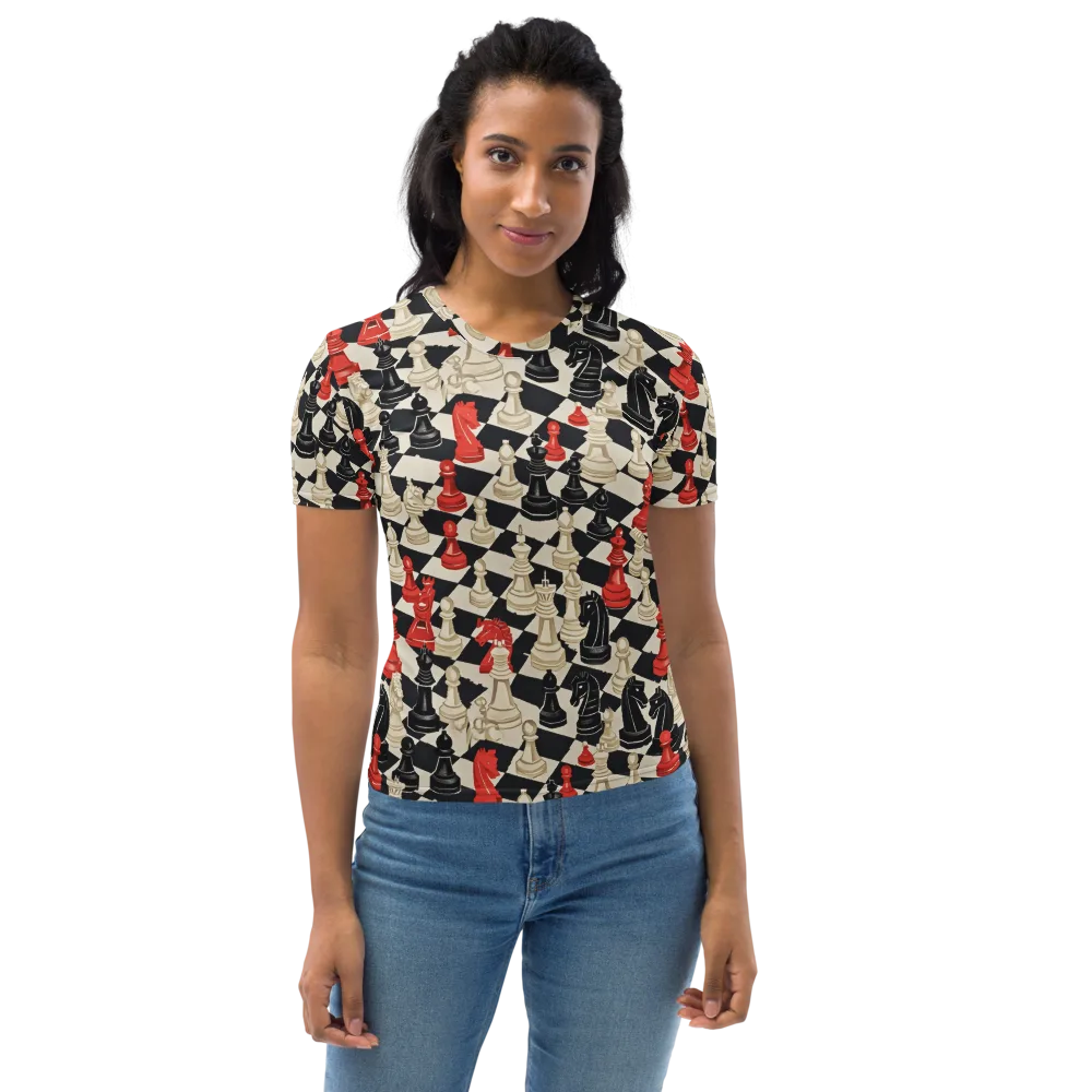 Gambit Rouge on Women's Crew Neck T-Shirt — Front