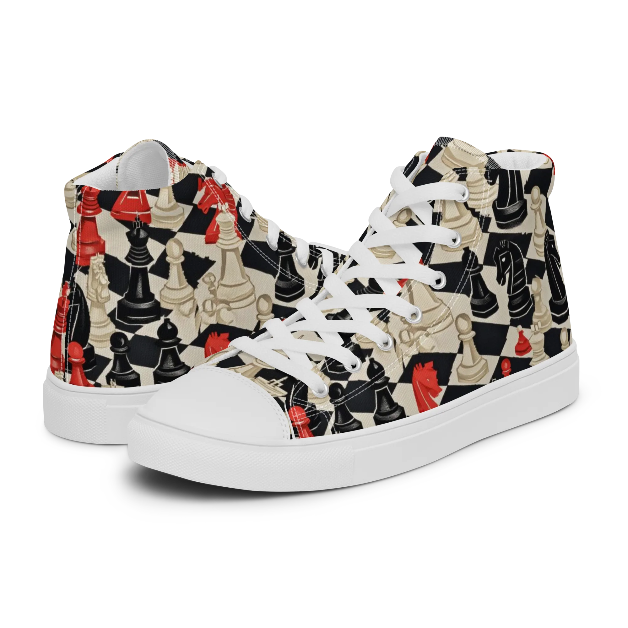 Gambit Rouge on Women's High Top Canvas Shoes — Left