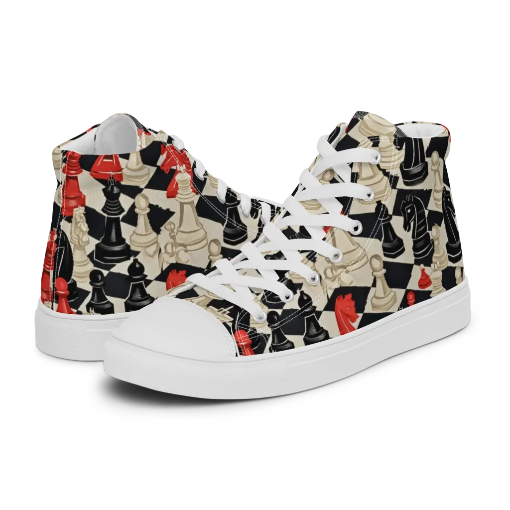 Gambit Rouge on Women's High Top Canvas Shoes — Left