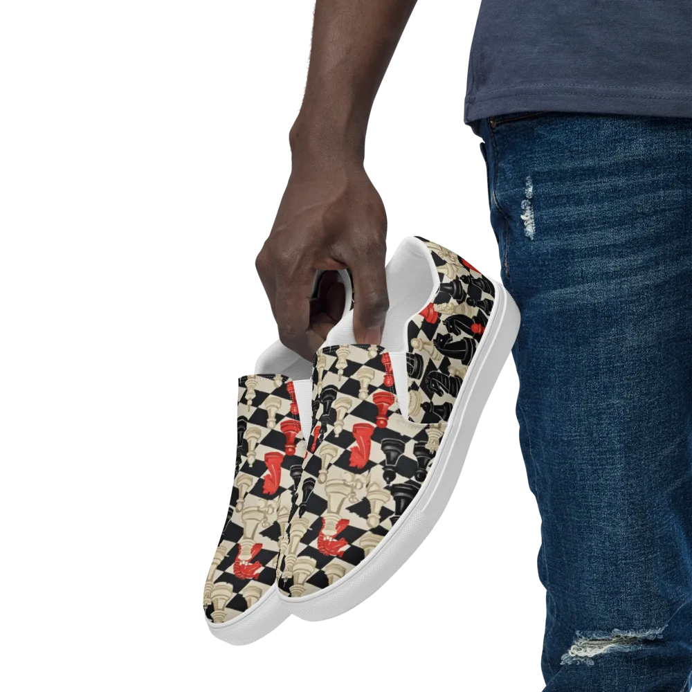 Gambit Rouge on Men's Slip-On Canvas Shoes — Left Front