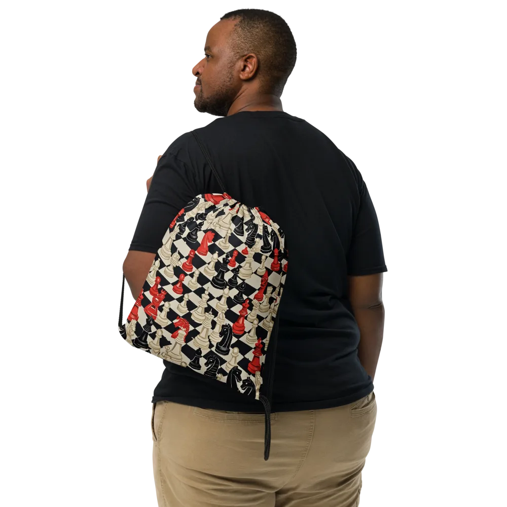 Gambit Rouge on Drawstring Bag — Front