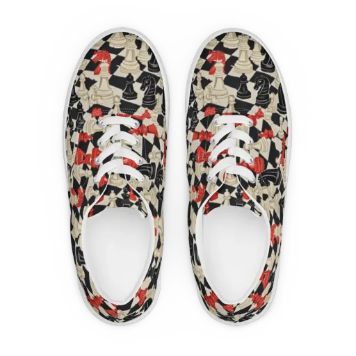 Gambit Rouge on a Men's Lace-Up Canvas Shoes