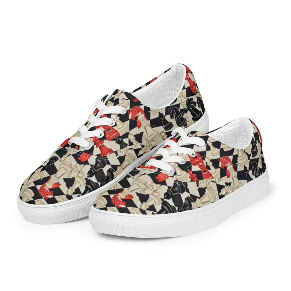 Gambit Rouge on Men's Lace-Up Canvas Shoes — Left Front