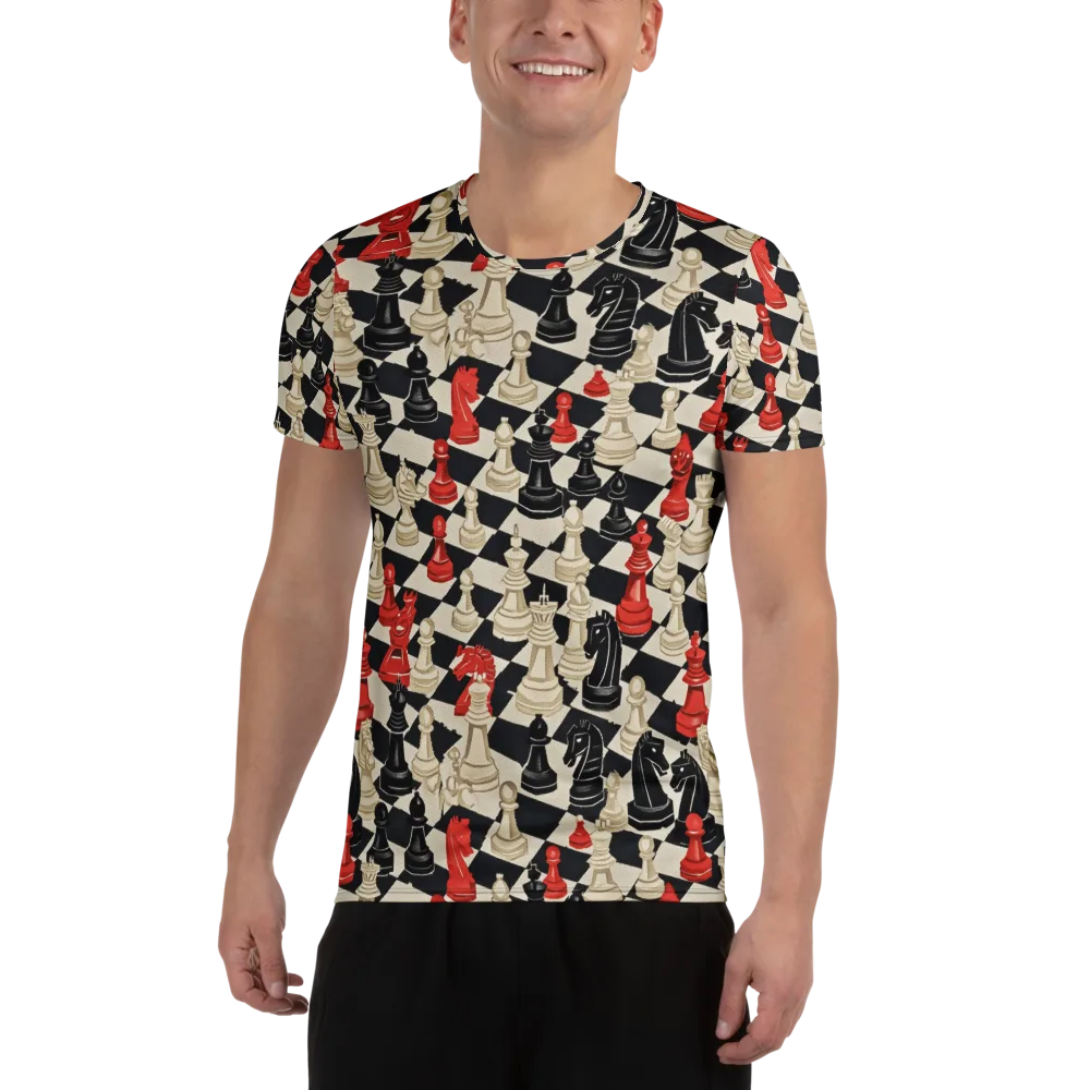 Gambit Rouge on Men's Athletic T-Shirt — Front