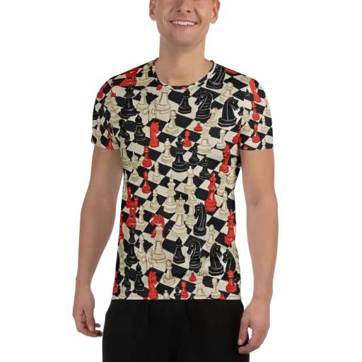 Gambit Rouge on a Men's Athletic T-Shirt