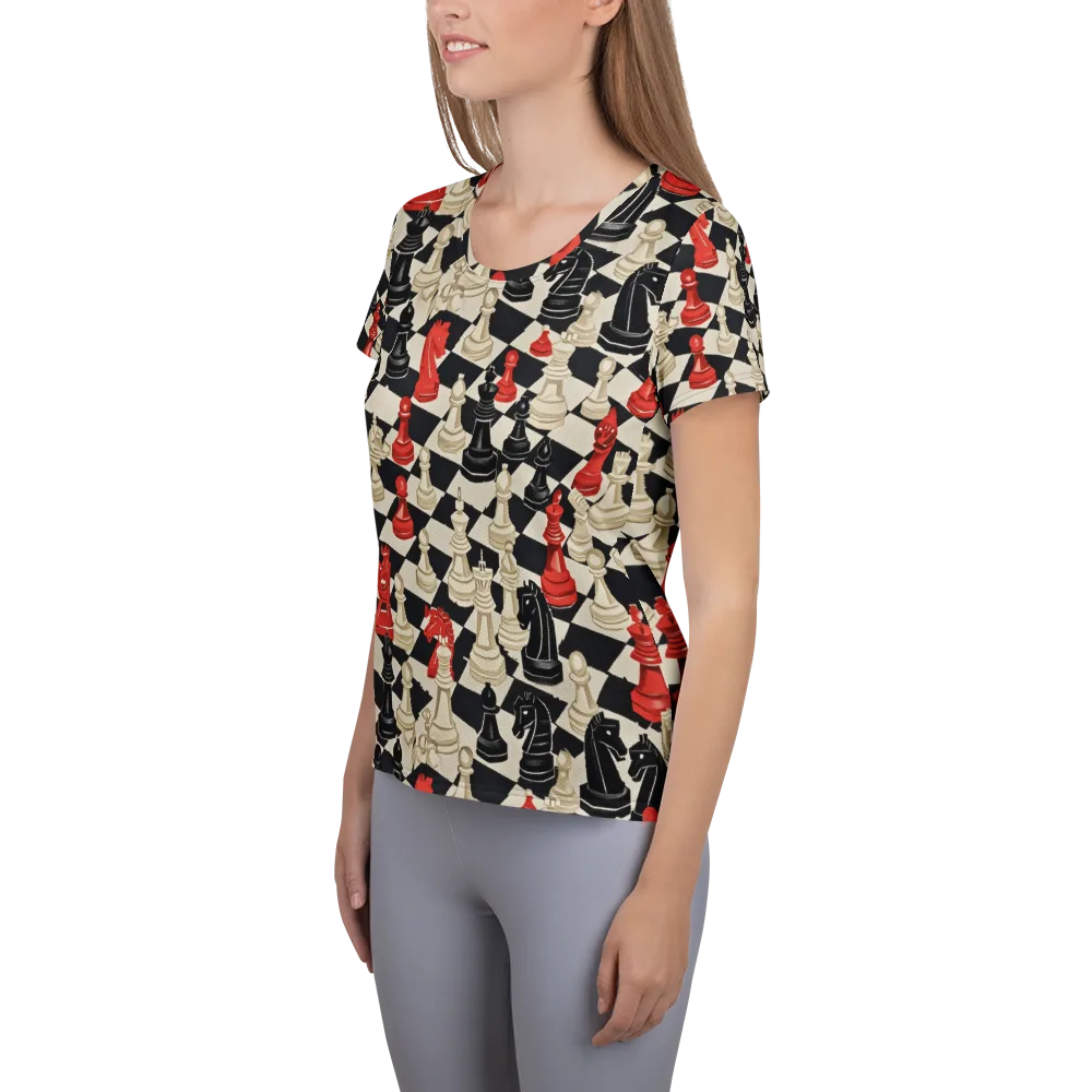 Gambit Rouge on Women's Athletic T-Shirt — Left