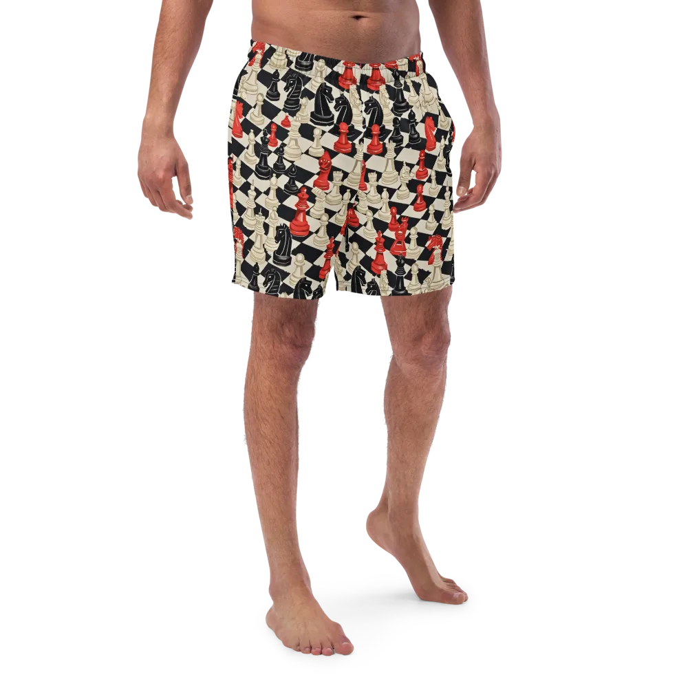 Gambit Rouge on Swim Trunks — Front