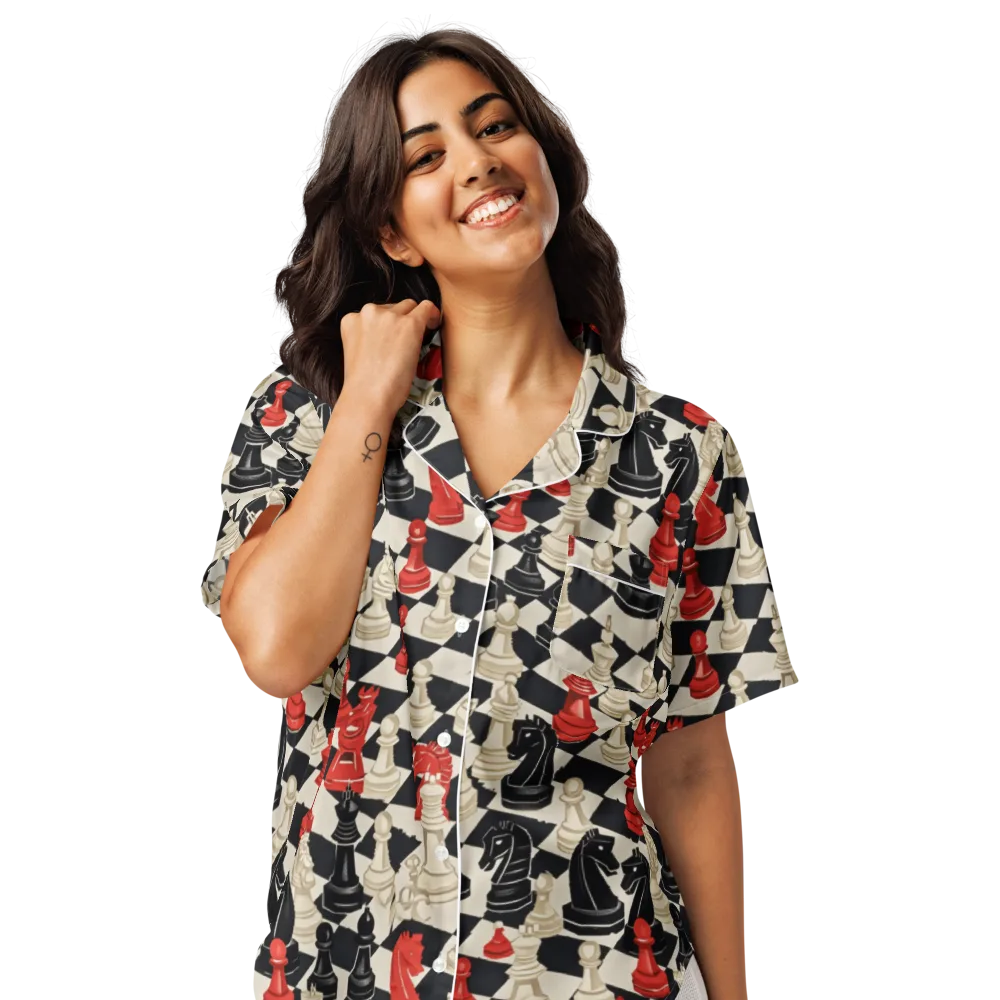 Gambit Rouge on Women's Short Sleeve Pajama Top — Front