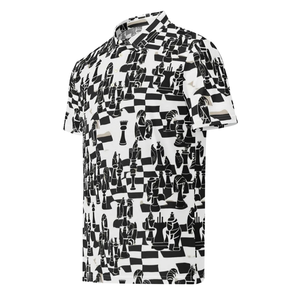 Black Queen on Men's Slim Fit Polo Shirt — Left Front