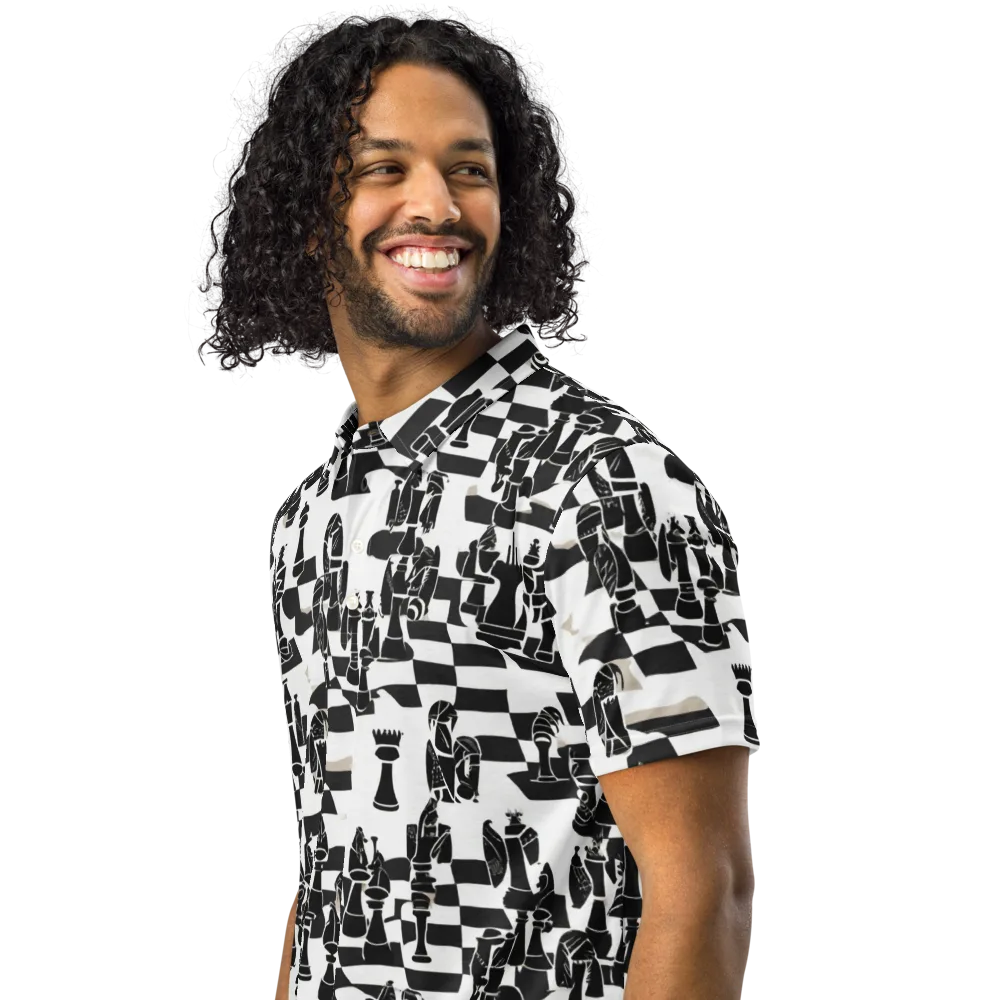 Black Queen on Men's Slim Fit Polo Shirt — Left Front