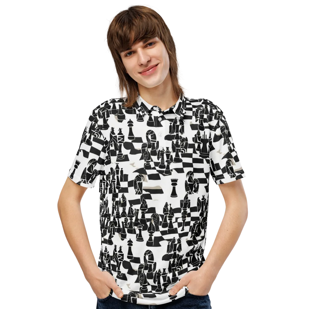 Black Queen on Men's Slim Fit Polo Shirt — Front