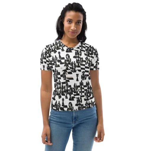 Black Queen on a Women's Crew Neck T-Shirt