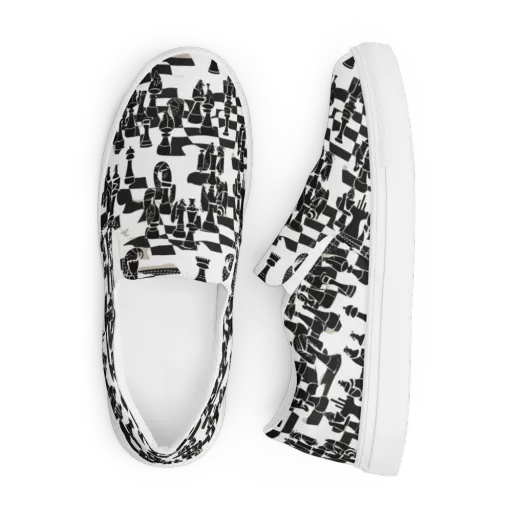 Black Queen on a Men's Slip-On Canvas Shoes