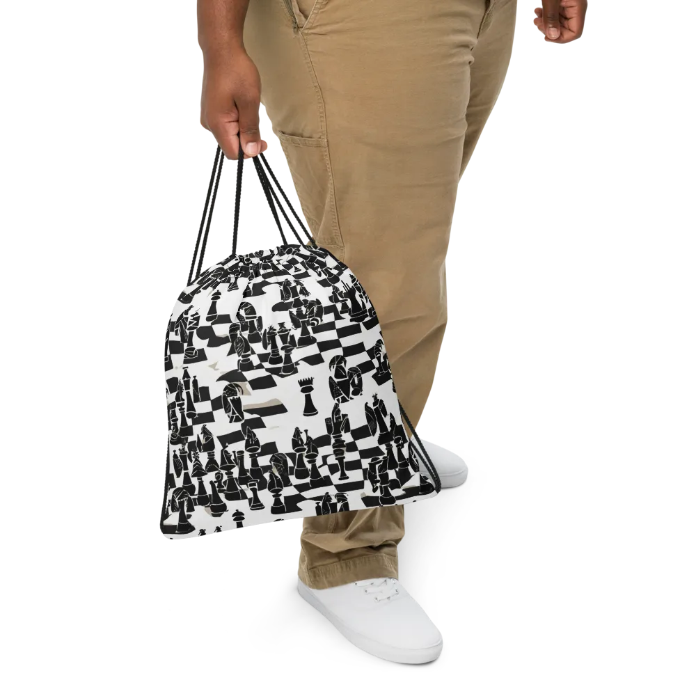 Black Queen on Drawstring Bag — Front