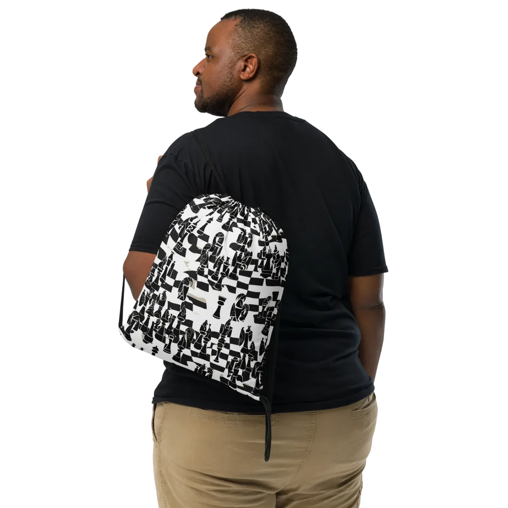 Black Queen on Drawstring Bag — Front