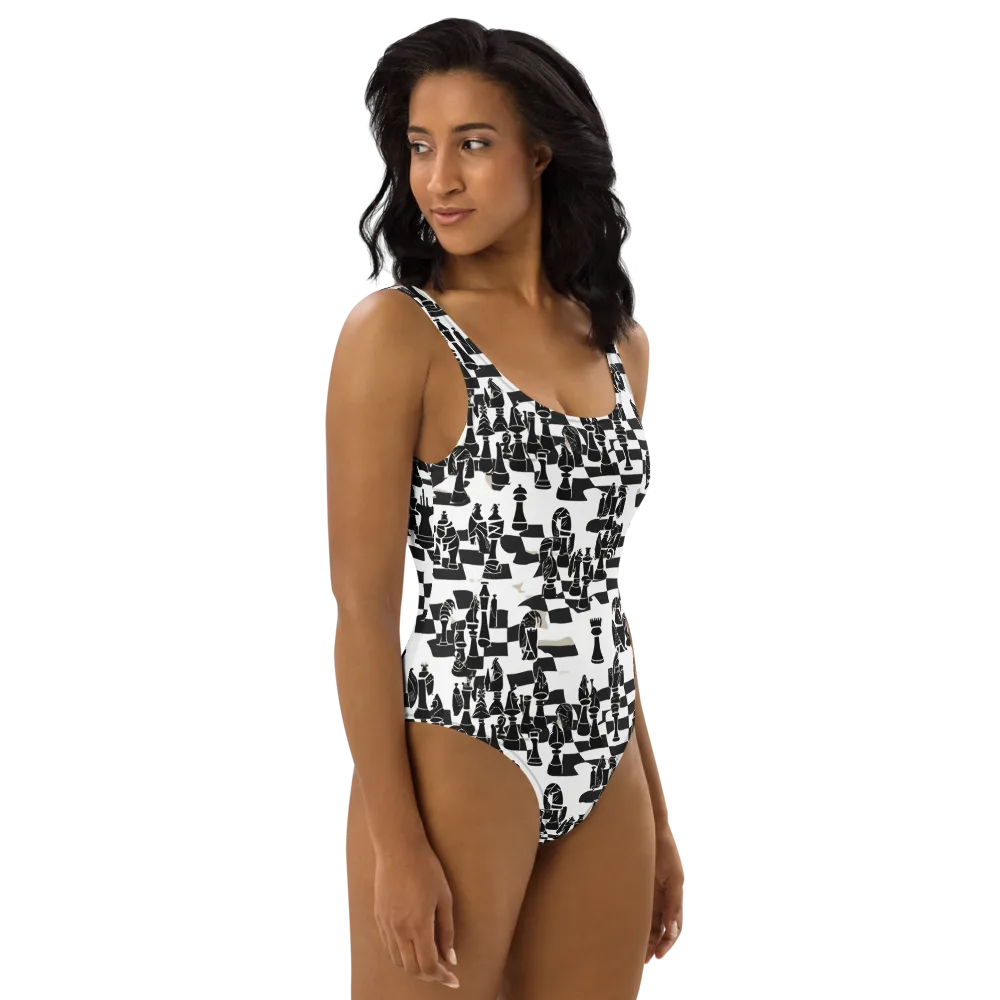 Black Queen on One-Piece Swimsuit — Right